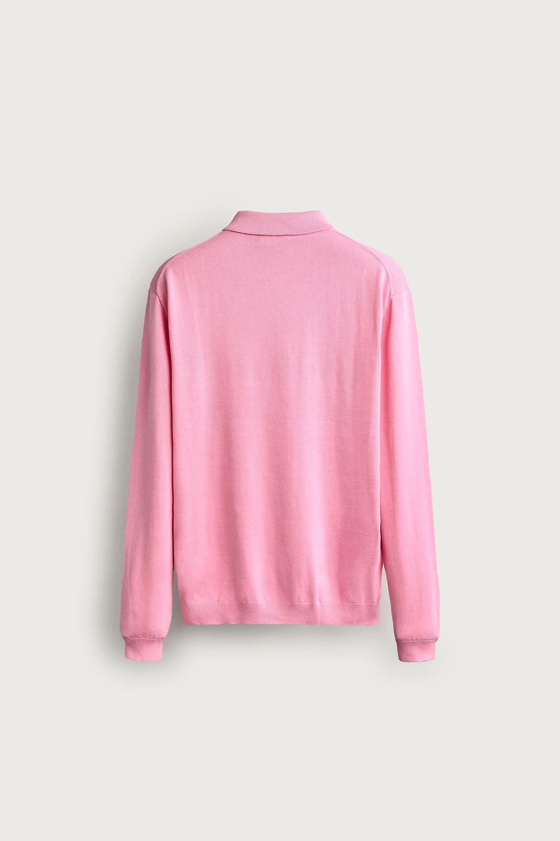 RELAXED FIT KNIT POLO SHIRT
