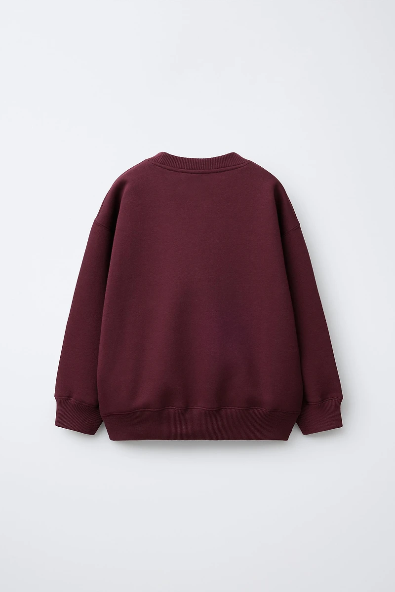 EMBROIDERED TEXT SWEATSHIRT