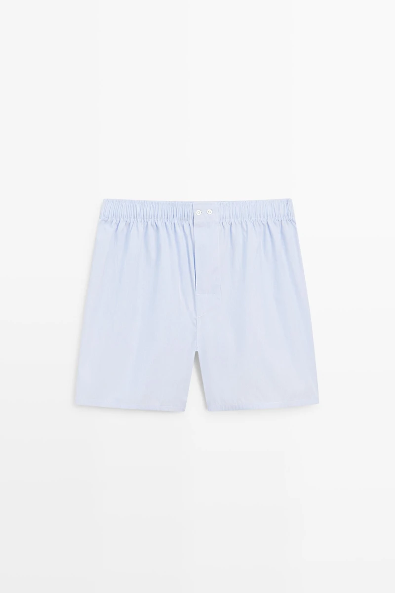 100% cotton micro-striped boxers