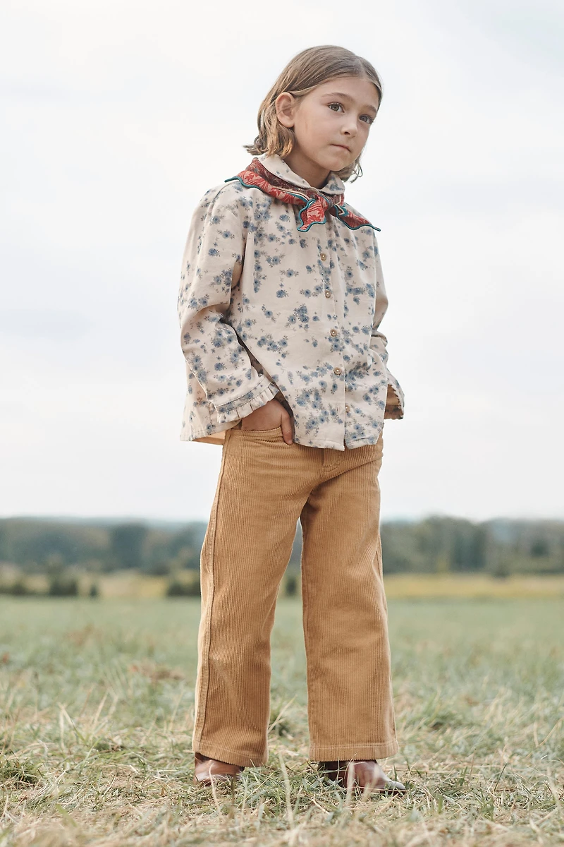 LIMITED EDITION CORDUROY FLORAL PRINT SHIRT