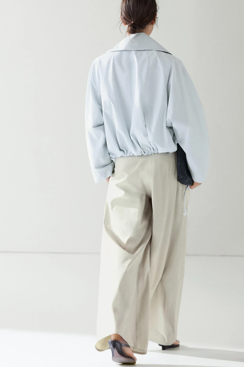 Cropped button jacket