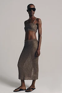 CABLE KNIT MIDI SKIRT