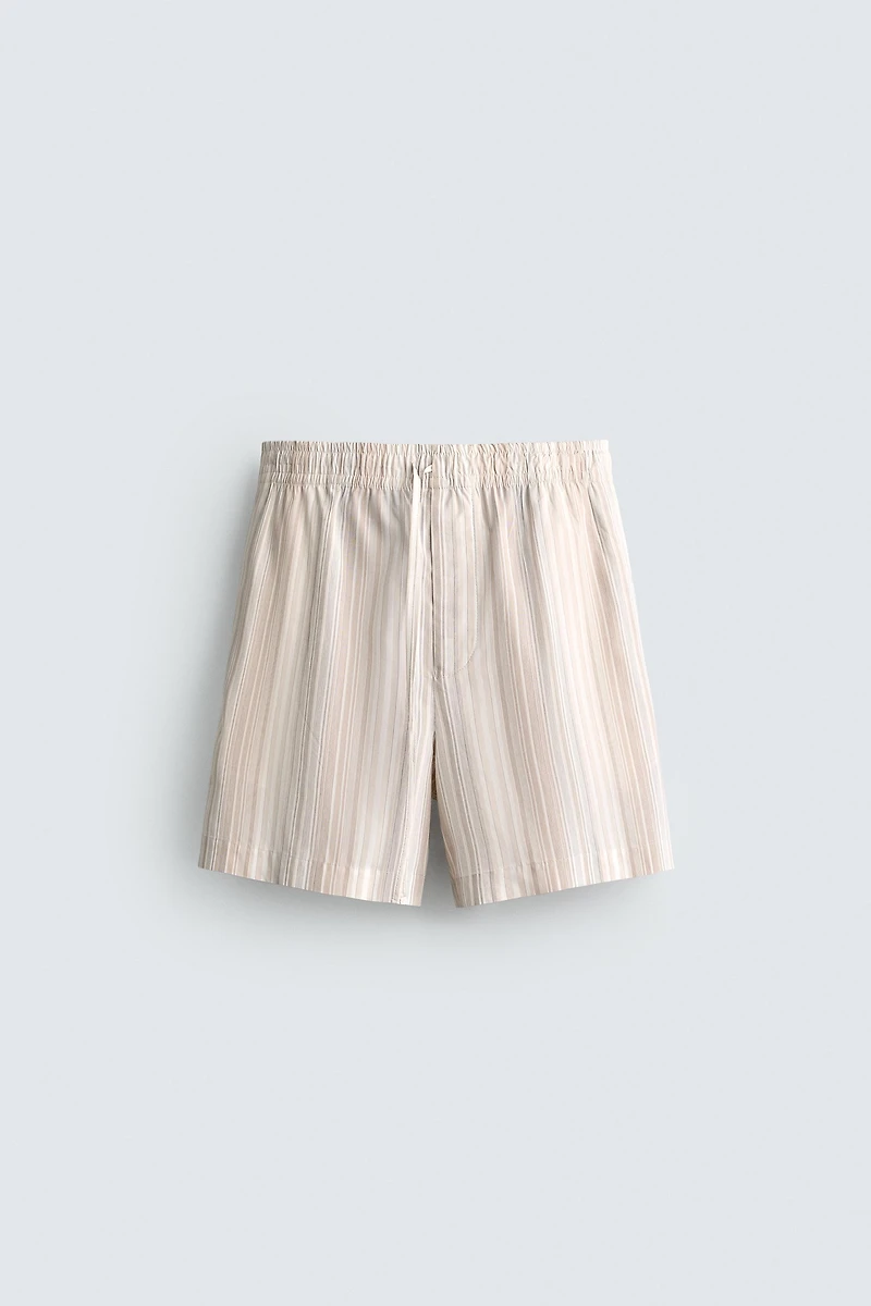 STRIPED RELAXED FIT SHORTS