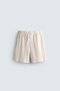STRIPED RELAXED FIT SHORTS