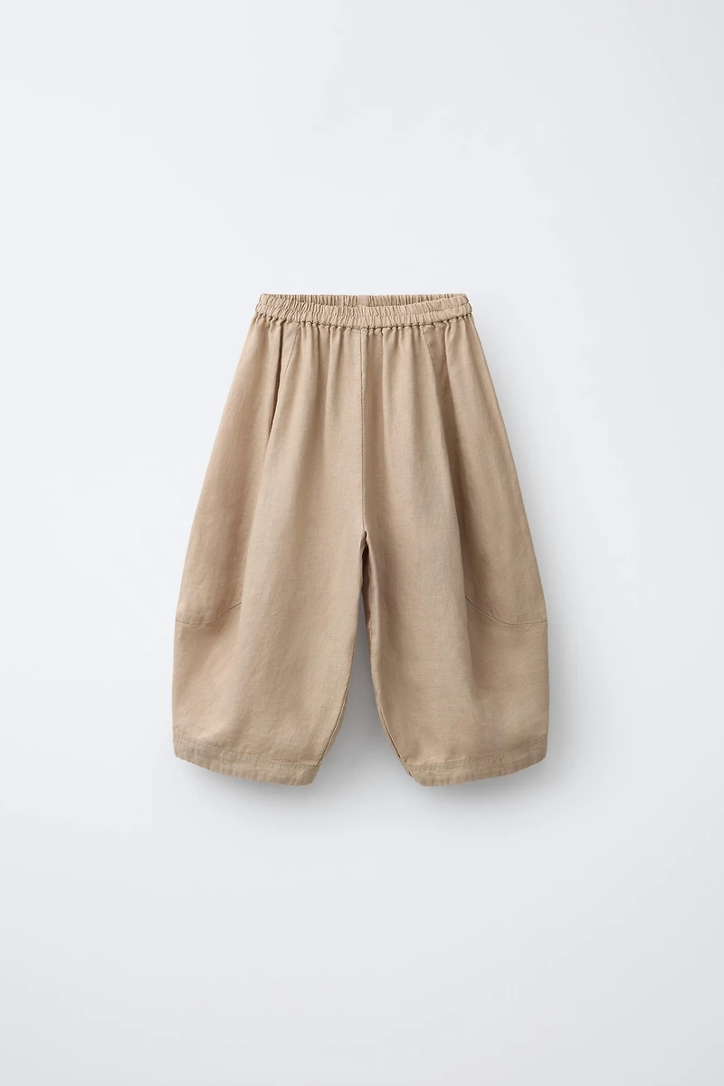 PANTALON BALLON 100 % LIN