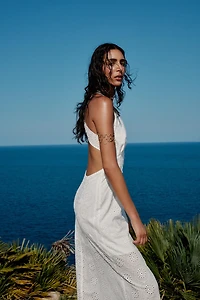 EMBROIDERED MIDI DRESS