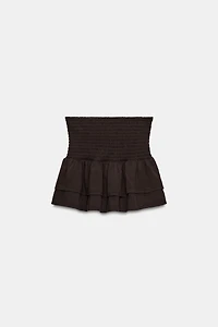 SMOCKED RUFFLE SHORTS