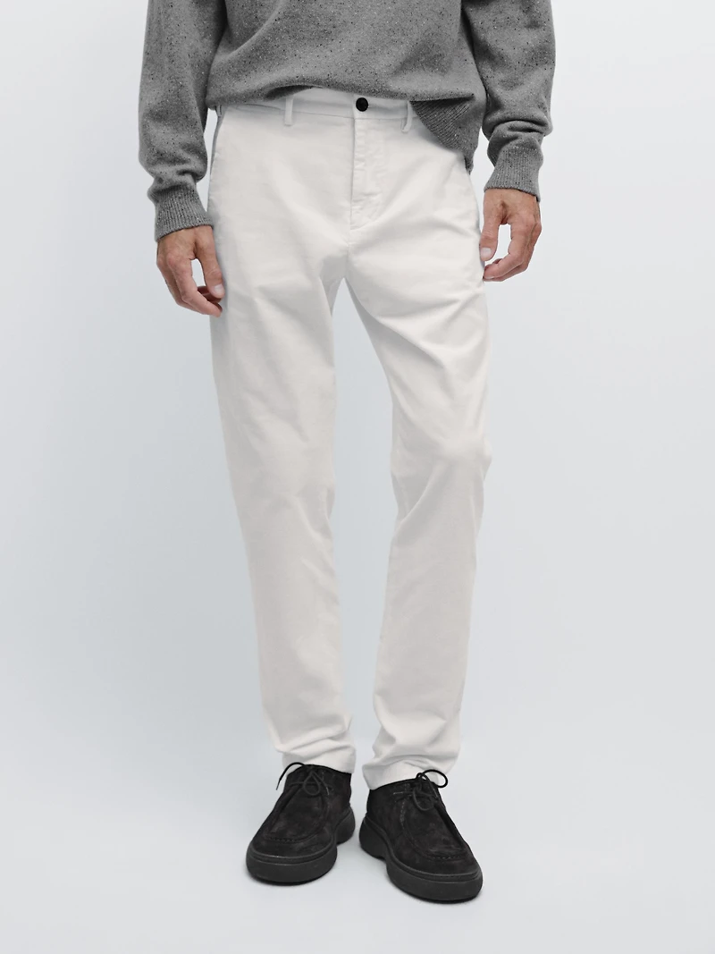 Slim fit corduroy trousers