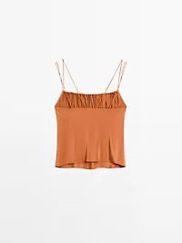 Flowing top with draped detail
