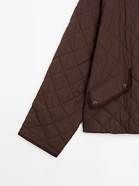 Short lightweight jacket with corduroy detail