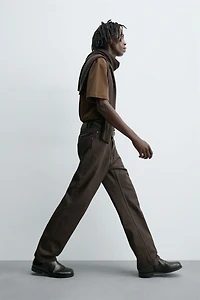 WAXED FINISH STRAIGHT FIT JEANS