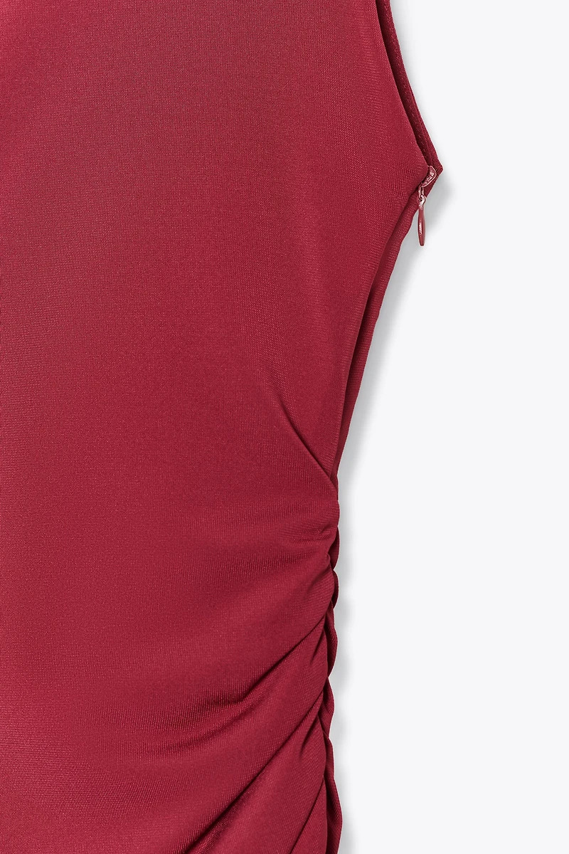 RUCHED LONG DRESS