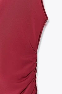 RUCHED LONG DRESS