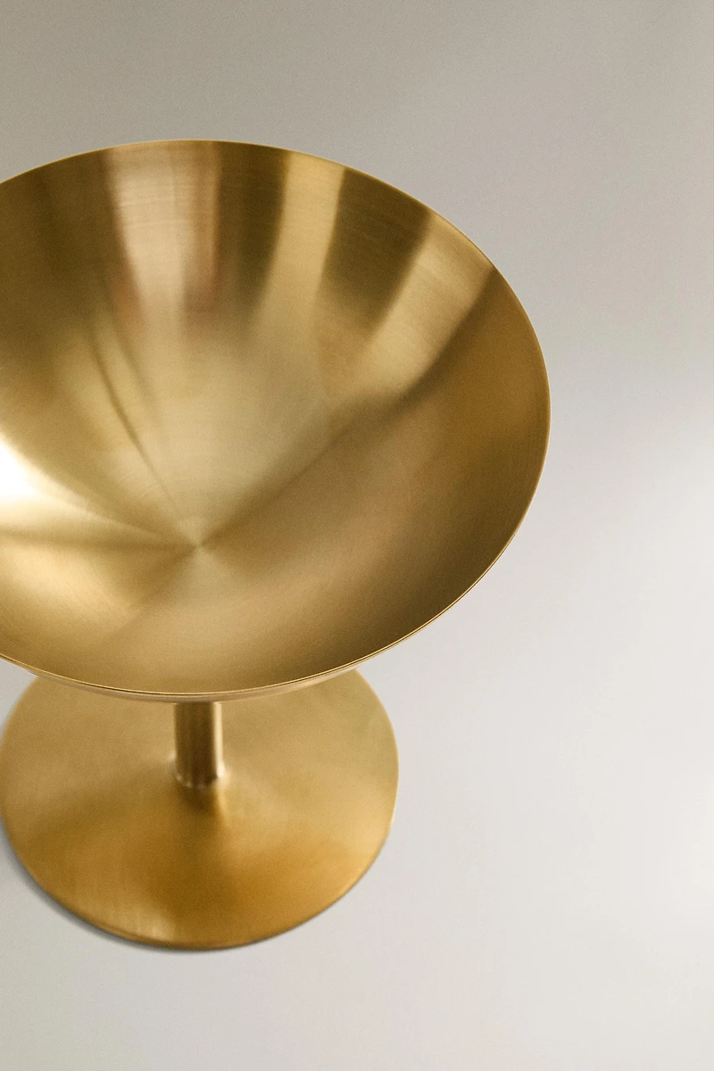 VERRE À PIED HAUT MÉTAL DORÉ