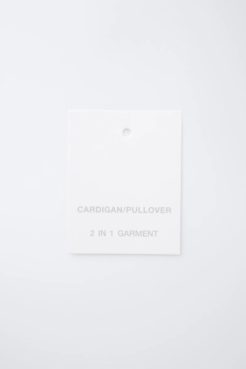 GILET PULL 2 EN 1 MAILLE DENTELLE AVEC LAINE