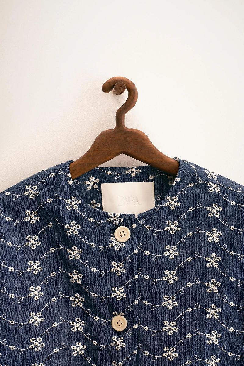 ZARA TIMELESS - VESTE FLEURS BRODÉES