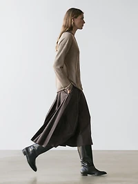Oversize wool blend knit sweater