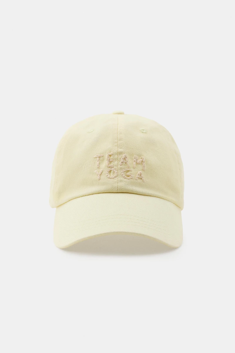 COTTON TWILL DOG TEXT CAP