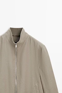 Linen bomber jacket