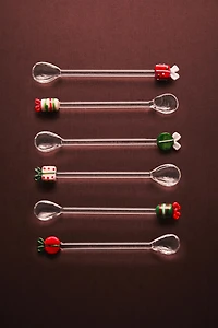 PACK CUILLÈRES EN VERRE NOËL (PACK DE 6)