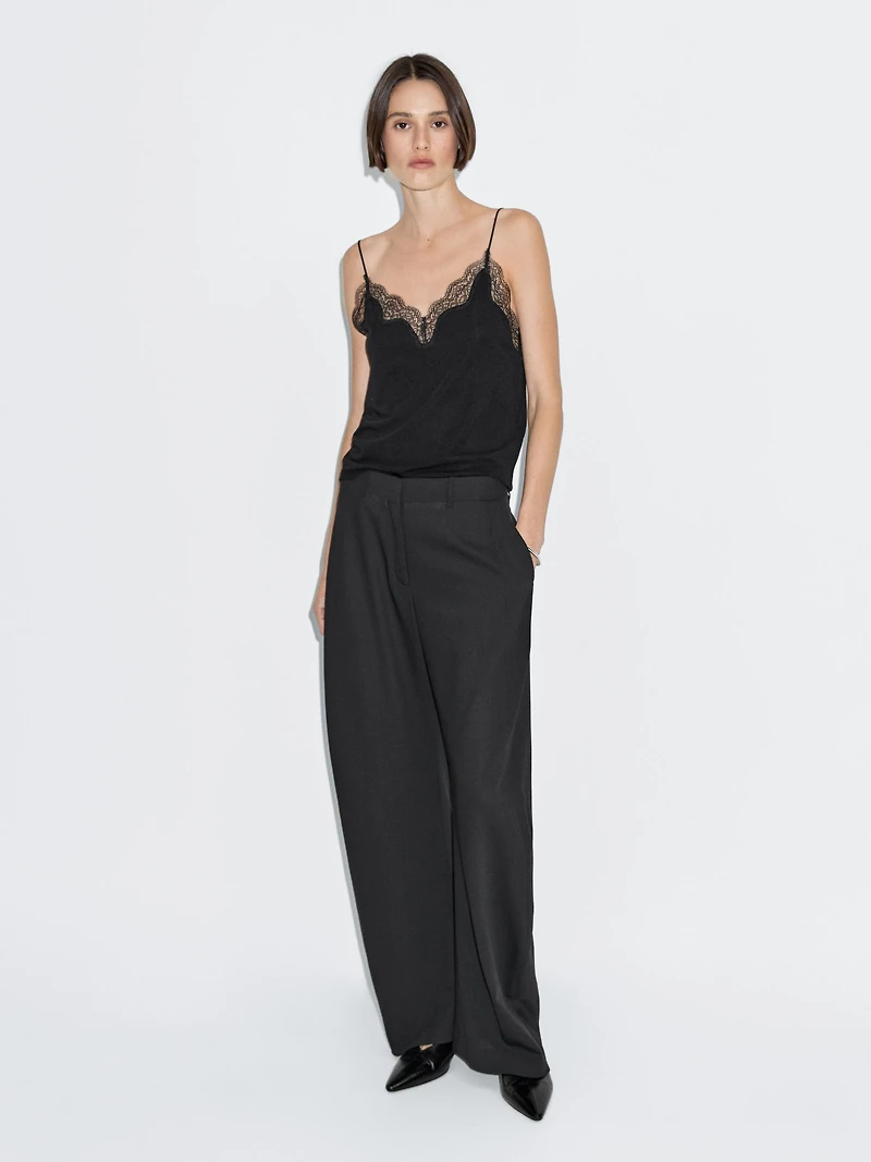 Camisole top with lace detail