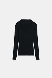 RIB LONG SLEEVE T-SHIRT