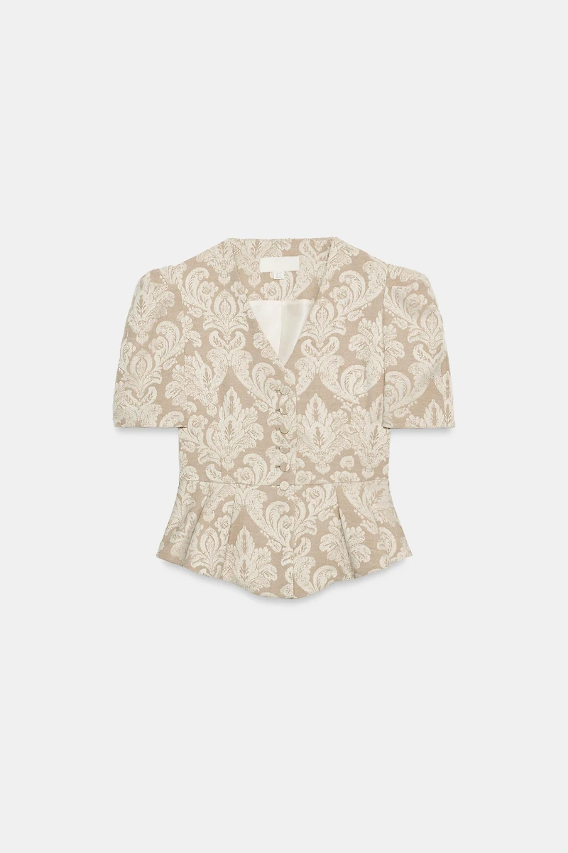 BLAZER PEPLUM JACQUARD