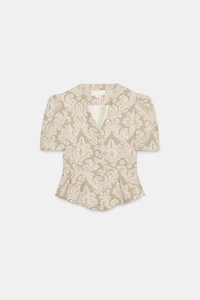 BLAZER PEPLUM JACQUARD