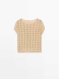 Cutwork crochet cardigan