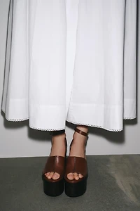 TALONS COMPENSÉS BRACELET EN CUIR
