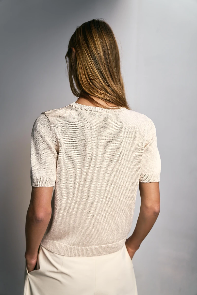 SHORT SLEEVE CARDIGAN