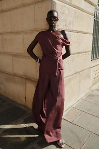 PANTALON LARGE À PINCES