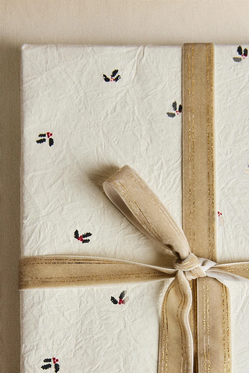 VELVET CHRISTMAS GIFT WRAPPING RIBBON