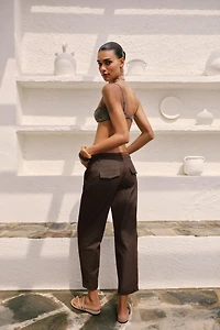 BRAIDED BELT CHINO PANTS