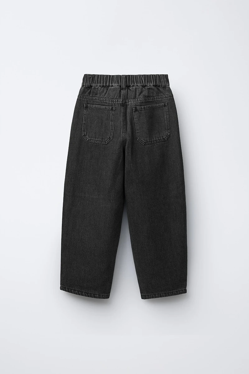 FLEECE-LINED BALLOON JEANS