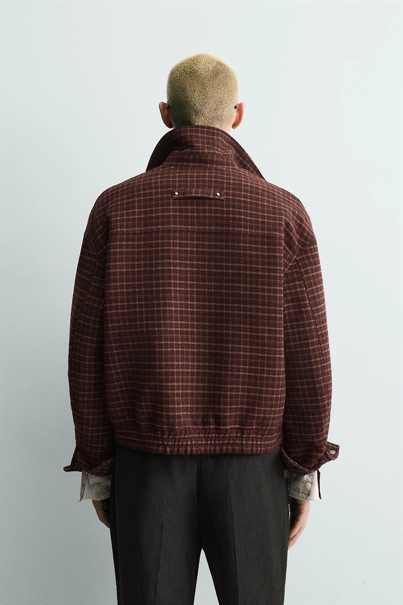 CHECKED WOOL JACKET