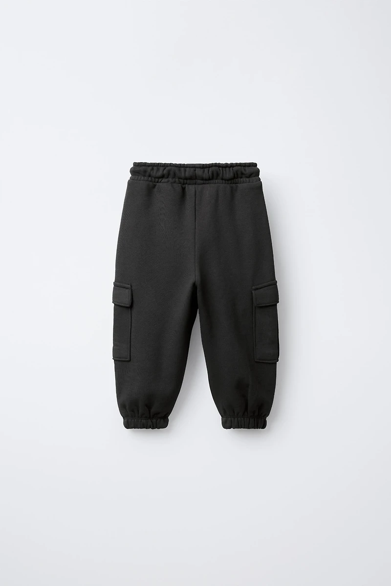 FLEECE CARGO JOGGER PANTS