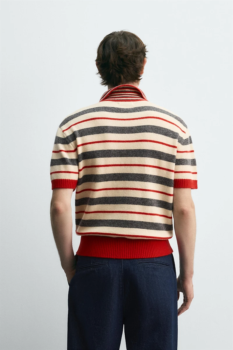 STRIPED KNIT POLO SHIRT HARRY LAMBERT FOR ZARA X DISNEY