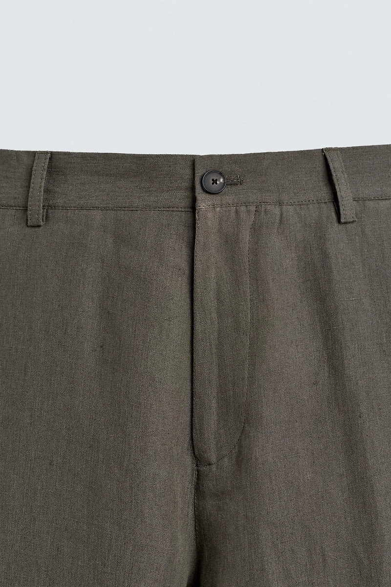 PANTALON STRAIGHT FIT 100% LIN