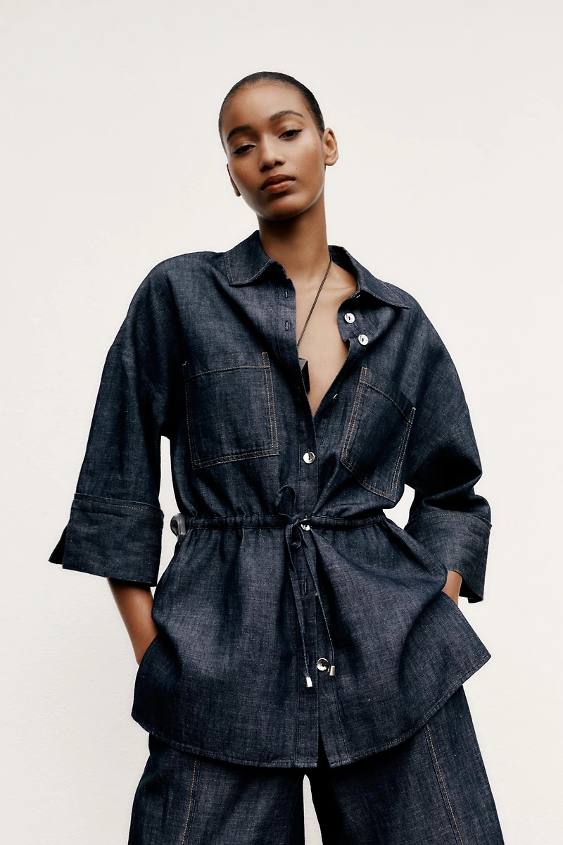 LINEN SAFARI SHIRT
