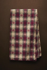 LOT DE SERVIETTES FIL TEINTÉ CARREAUX NOËL (LOT DE 2)