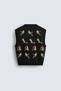 GILET EN MAILLE LES SIRÈNES PETER PAN HARRY LAMBERT FOR ZARA X DISNEY