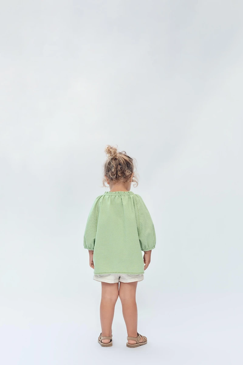 2-14 YEARS/ LIMITED EDITION FLORAL TOPSTITCHED SHORTS