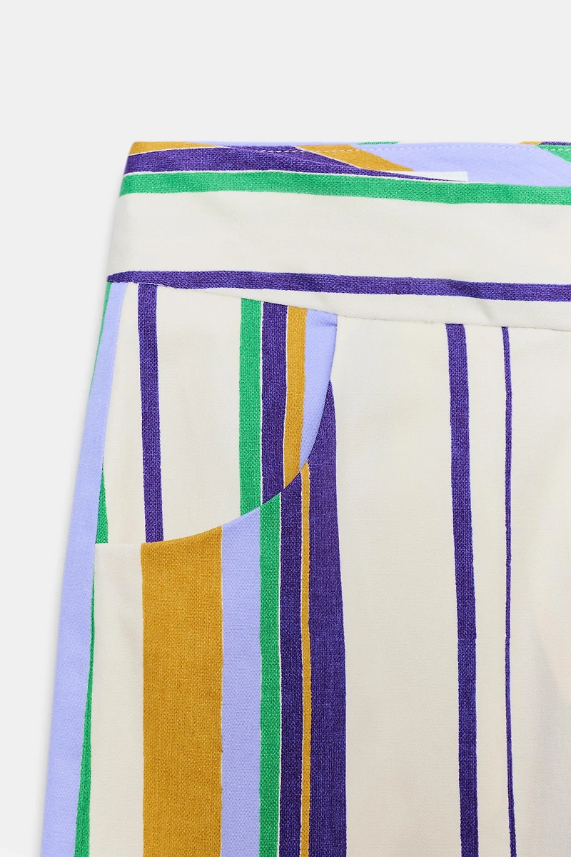 STRIPED STRAIGHT LEG PANTS