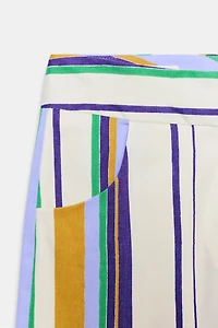 STRIPED STRAIGHT LEG PANTS