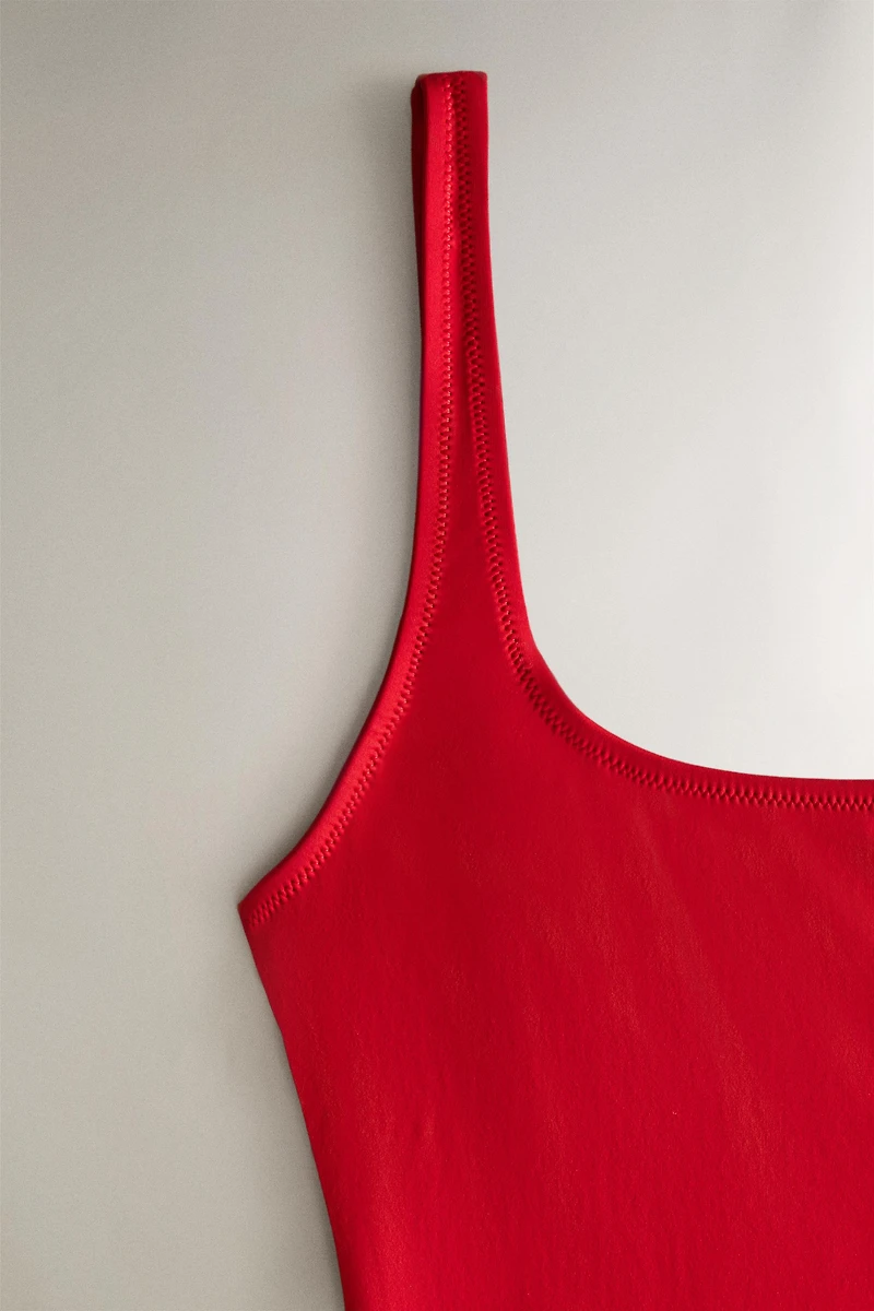 WIDE STRAP BEACH SWIMSUIT