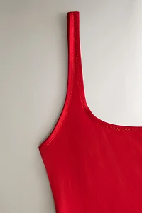 WIDE STRAP BEACH SWIMSUIT