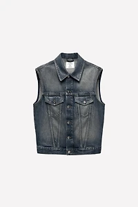 LUDOVIC DE SAINT SERNIN x ZARA WAXED DENIM VEST