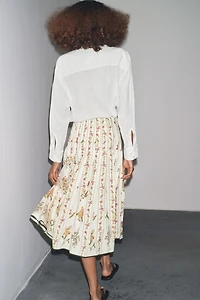 ZW COLLECTION FLORAL PLEATED SKIRT