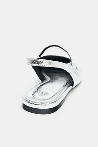 METALLIC EFFECT BALLET FLATS